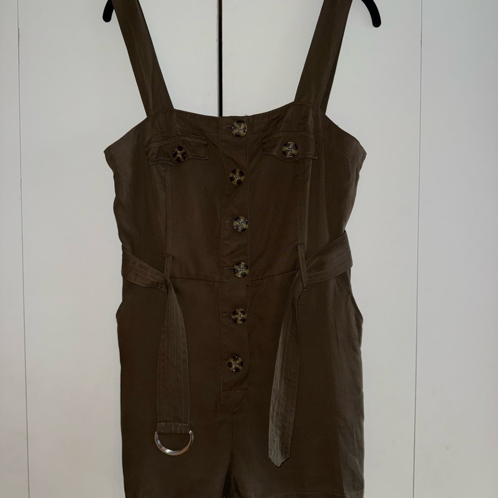 Forever 21 brown/green playsuit romper